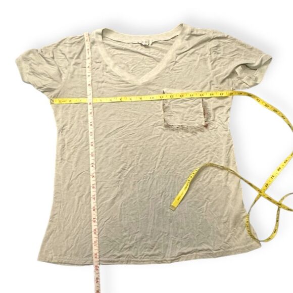 POL for Anthropologie Women’s Sage Green “Cali Girl” V-Neck Short Sleeve Top wit - Picture 5 of 5